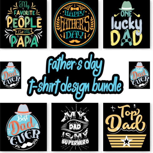 Father’s day t-shirt design bundle, Dad t-shirt design, papa t shirt cover image.