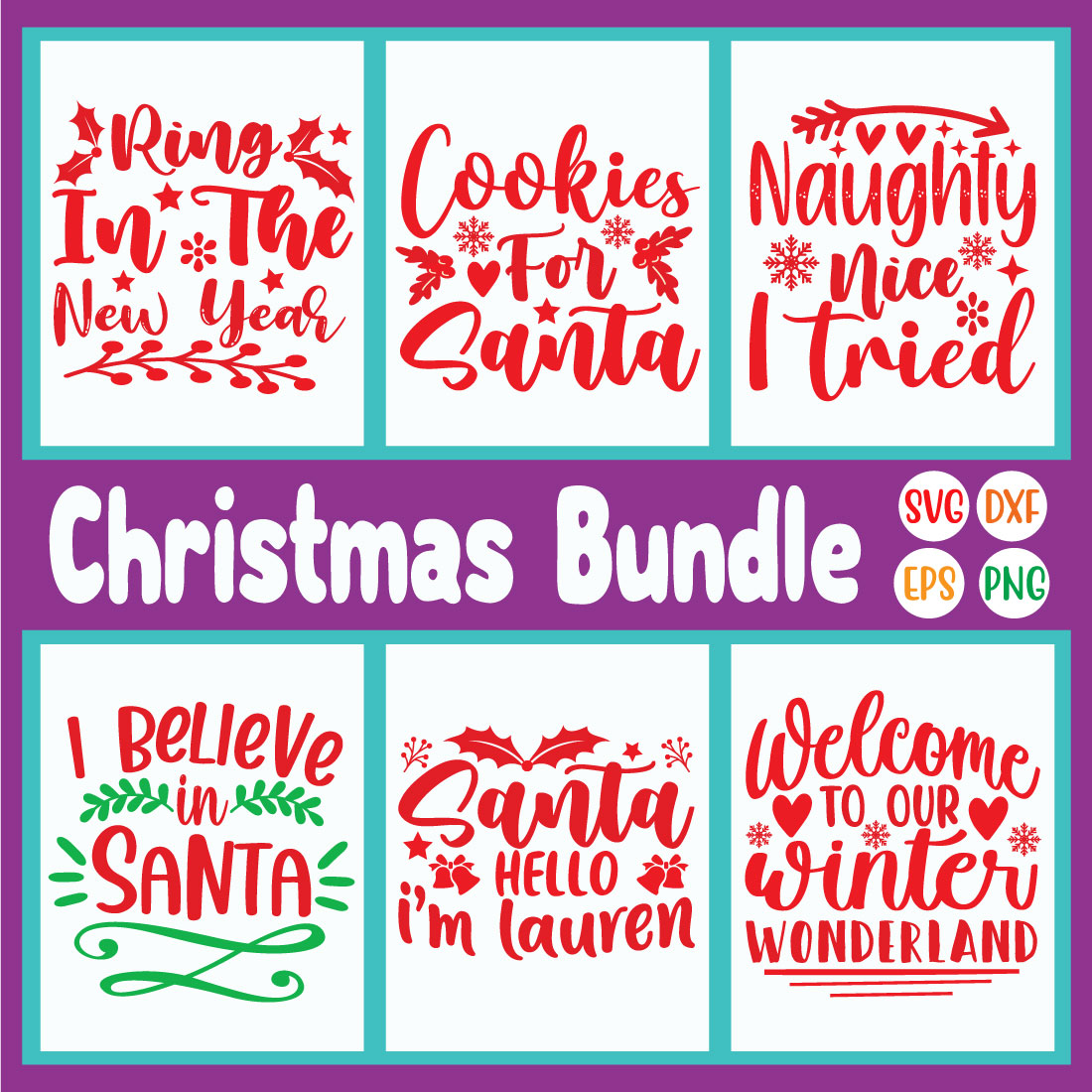 Christmas Svg Design Bundle Vol32 cover image.