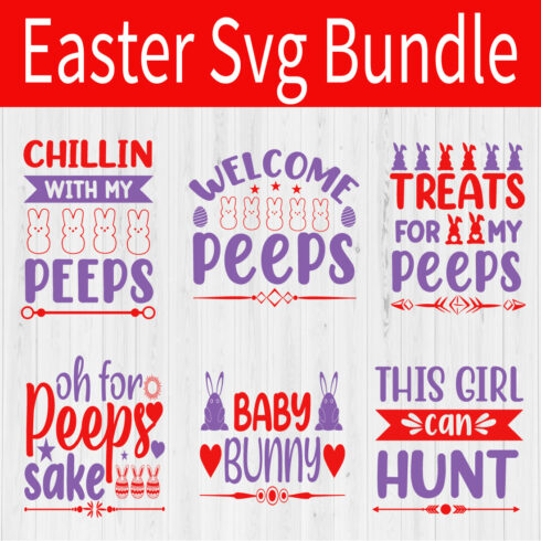 Happy Easter Svg Design Set Vol5 cover image.