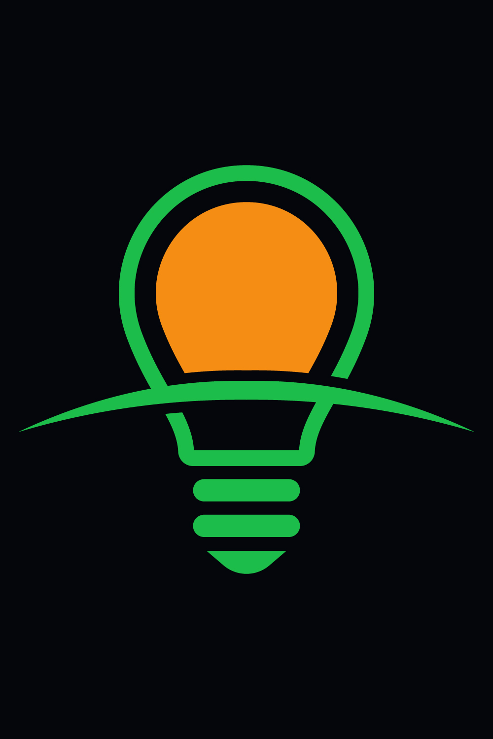 Light Bulb logo design, Vector design concept pinterest preview image.