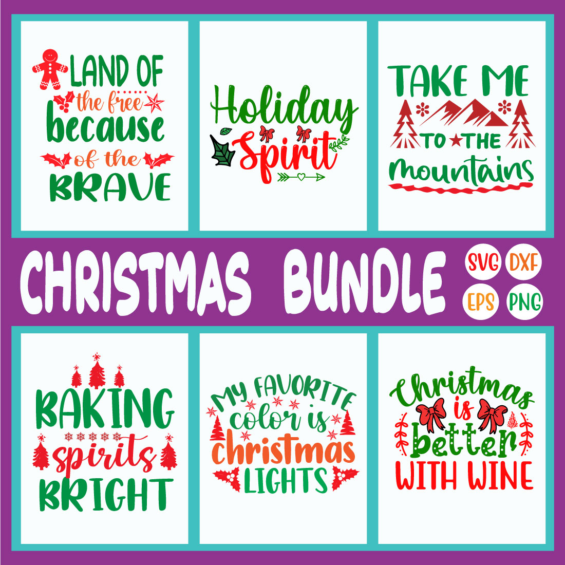 Christmas Svg Design Bundle Vol61 cover image.