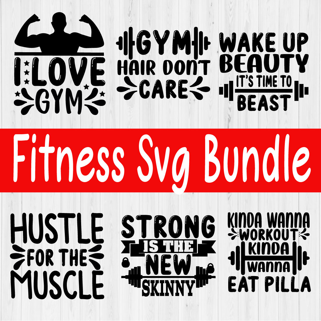 Fitness Svg Bundle Vol2 preview image.