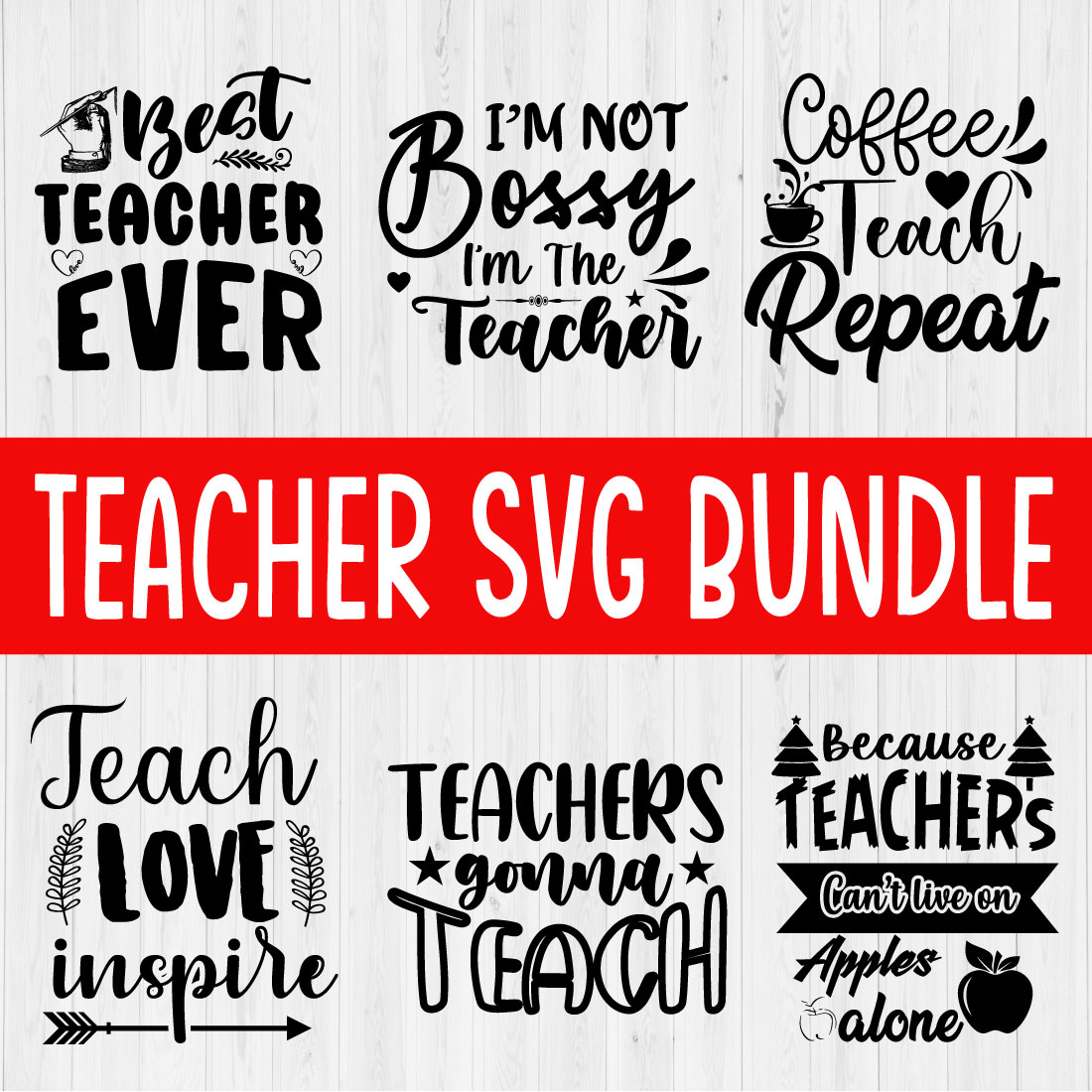 Teacher Svg Design Bundle Vol2 preview image.