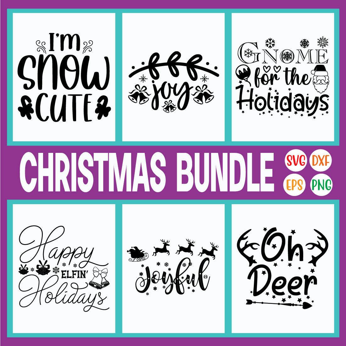 Christmas Svg Quotes Set Vol19 cover image.