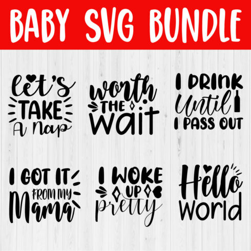 Baby Svg Design Bundle Vol6 cover image.