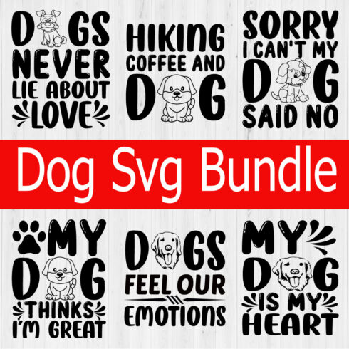Dog Svg Quotes Bundle Vol3 cover image.