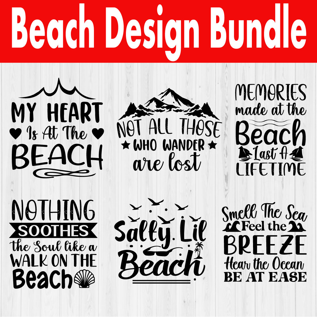 Beach Svg T-shirt Design Vol4 preview image.