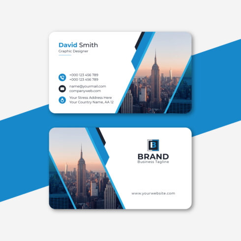 Modern Business Card Design Template cover image.