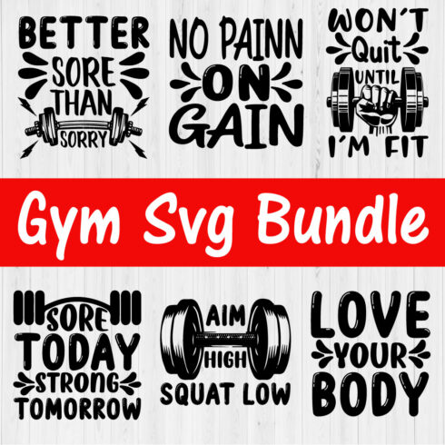 Gym Svg Bundle Vol6 cover image.