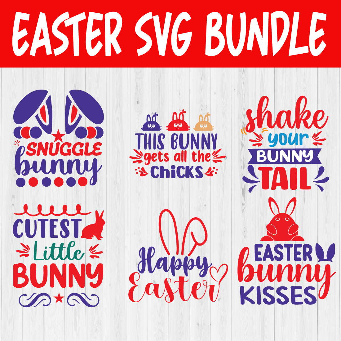 Easter Colorful Svg Bundle Vol11 cover image.