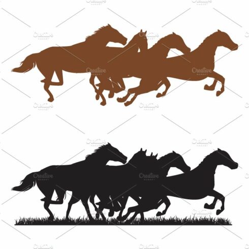 Herd of Horses Run Across Meadow cover image.