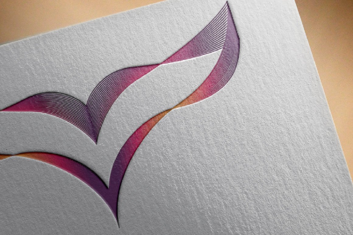 Unique Wings Bird Abstract Logo preview image.