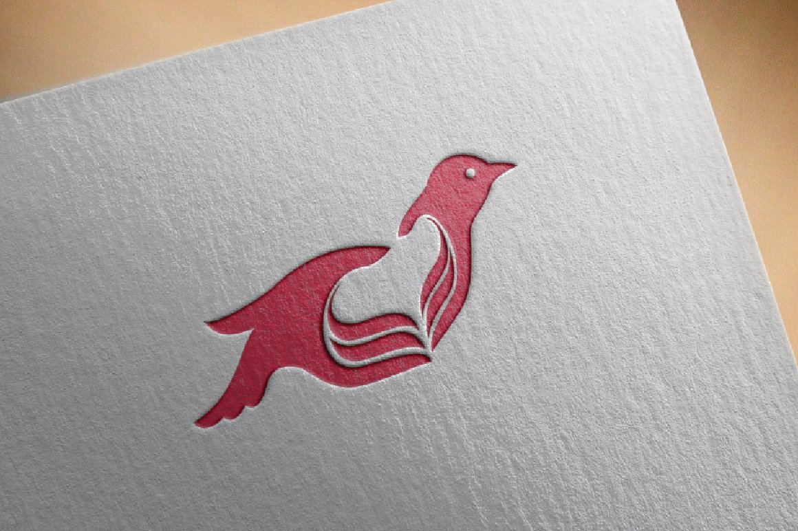 Love Care Hand Pigeon Dove Symbol preview image.