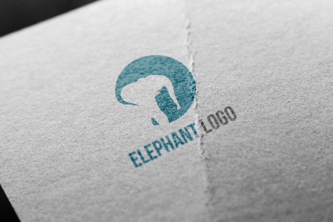 Elephant Logo in Abstract Style preview image.