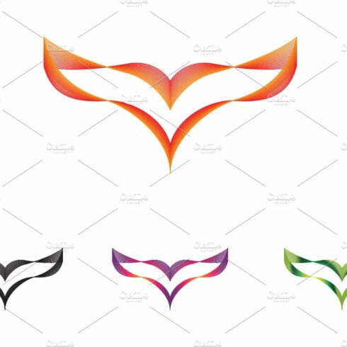 Unique Wings Bird Abstract Logo cover image.