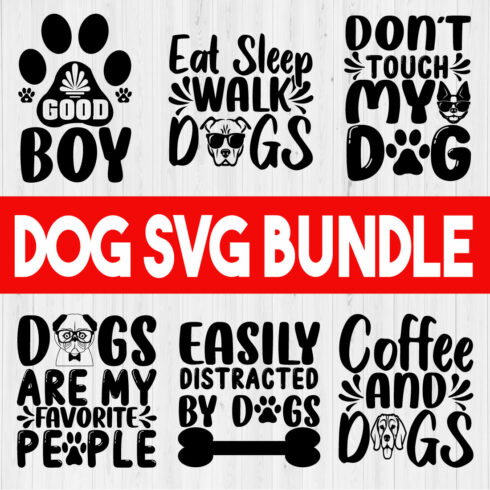 Funny Dog Svg Design Bundle Vol5 cover image.