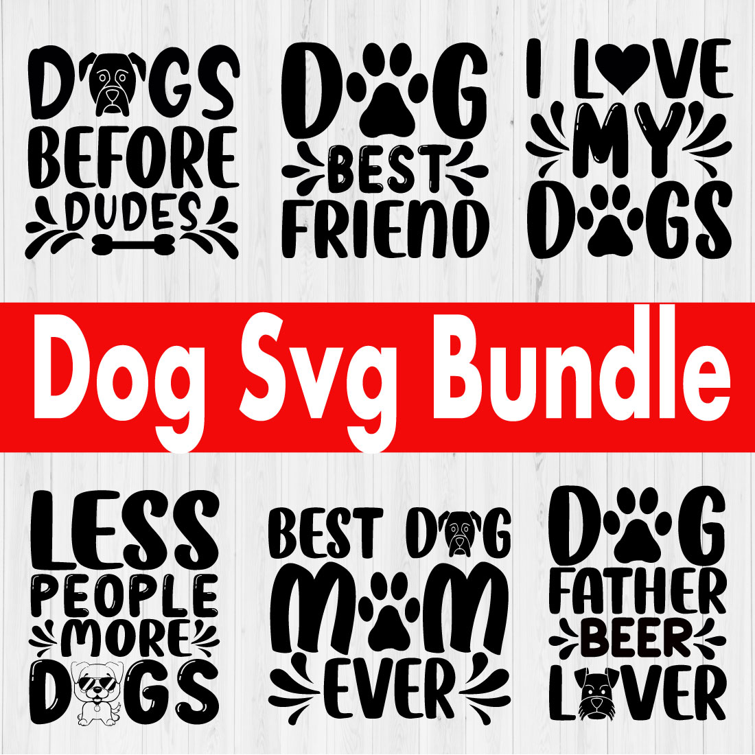 Dog Lovers Quotes Bundle Vol21 cover image.