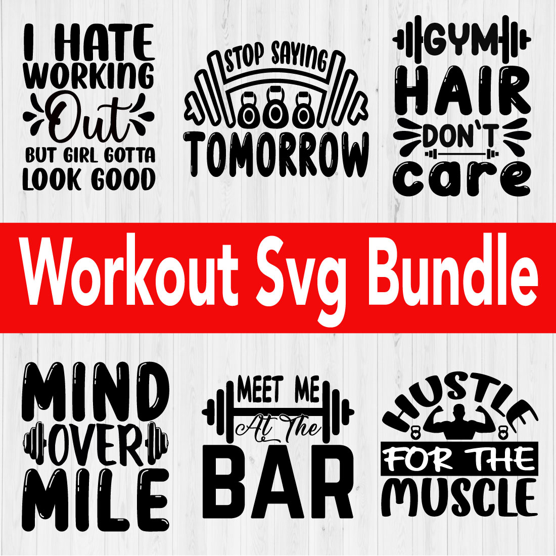 Workout Svg Quotes Bundle Vol11 cover image.