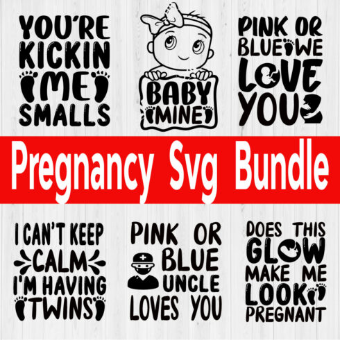 Pregnancy Svg Design Bundle Vol6 cover image.