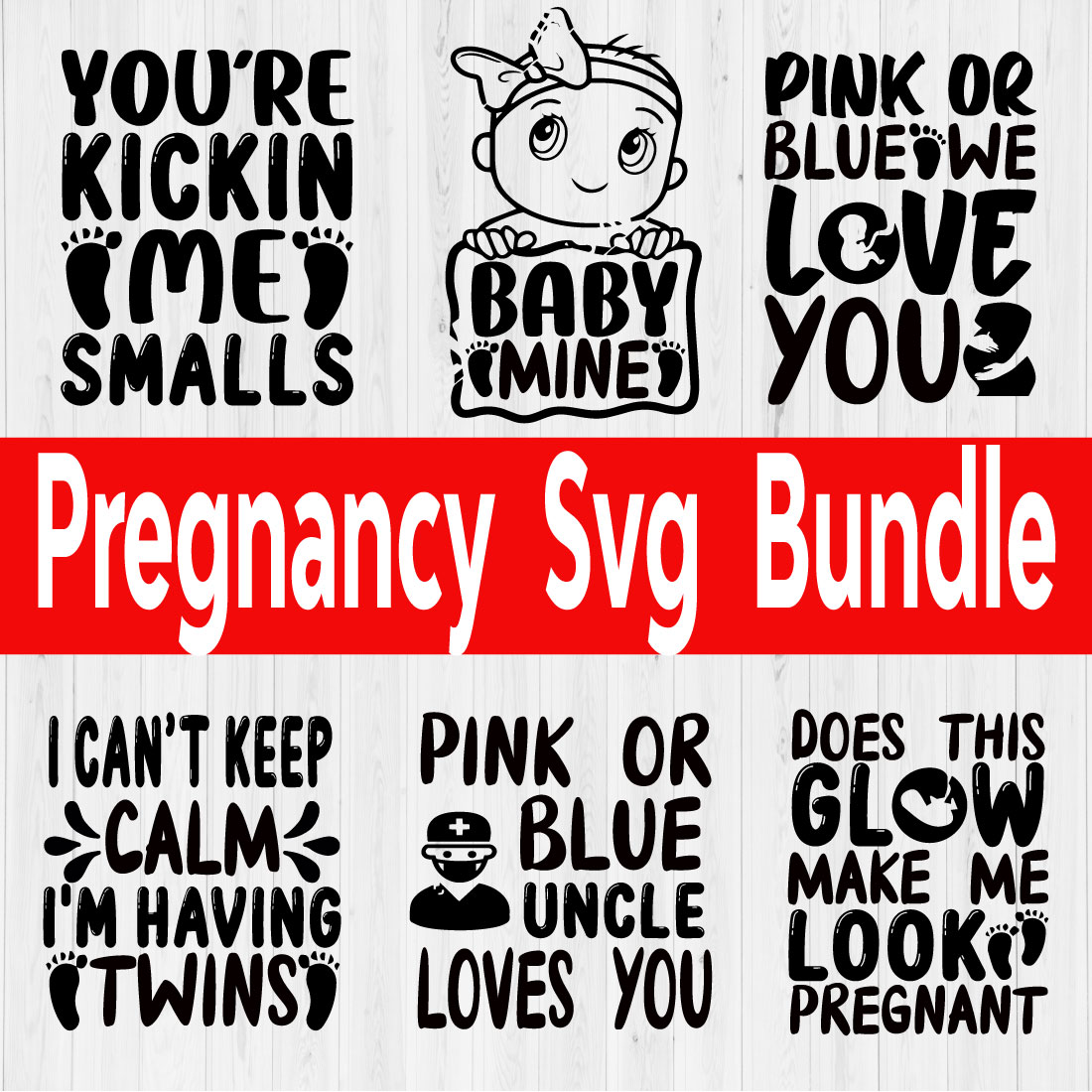 Pregnancy Svg Design Bundle Vol6 cover image.