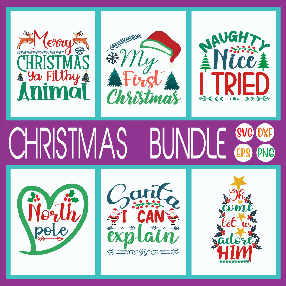 Christmas Svg Design Bundle Vol76 cover image.