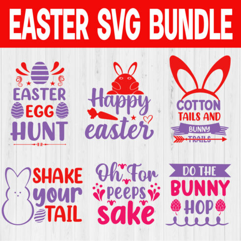 Funny Easter Svg Bundle Vol4 cover image.