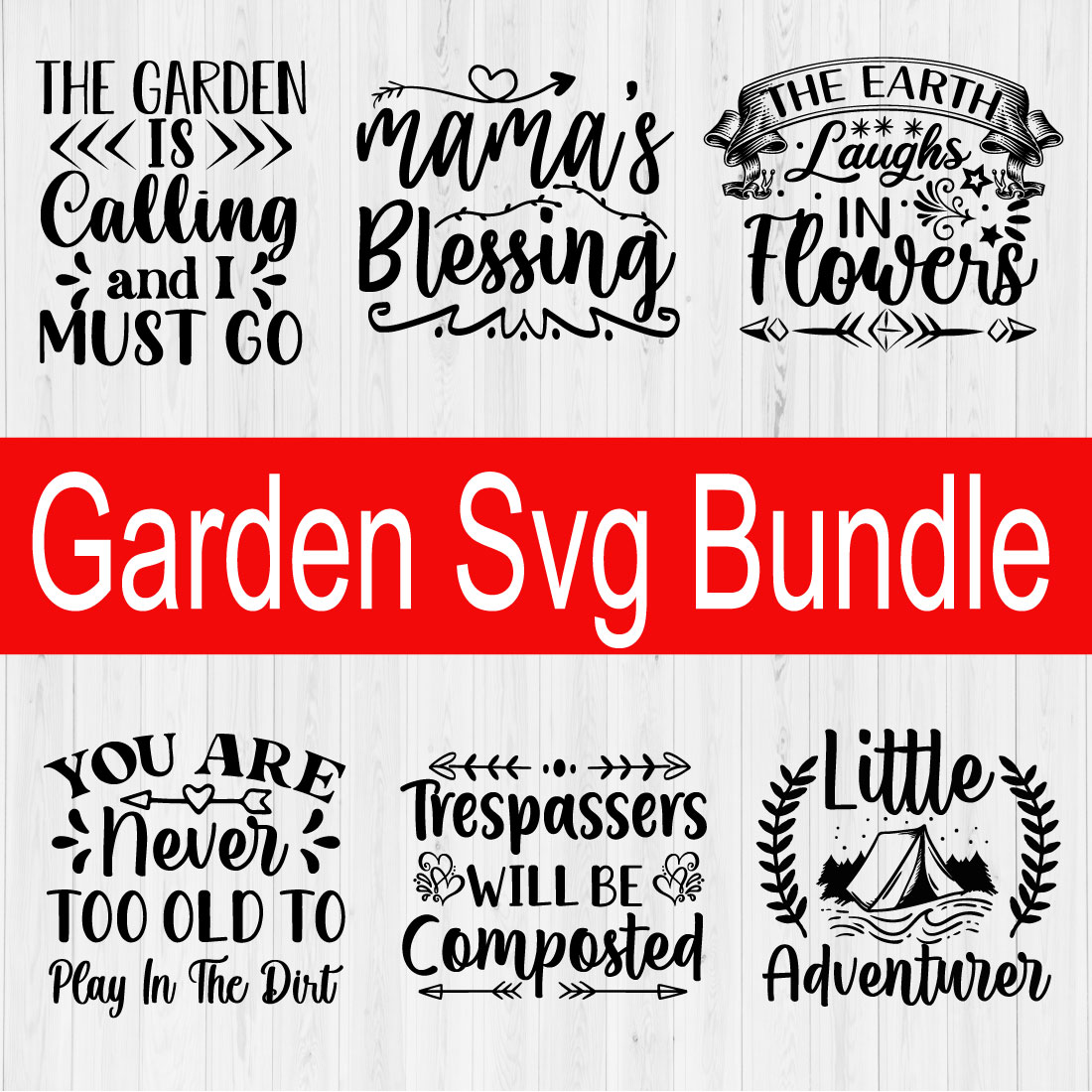 Garden T-shirt Design Bundle Vol7 cover image.