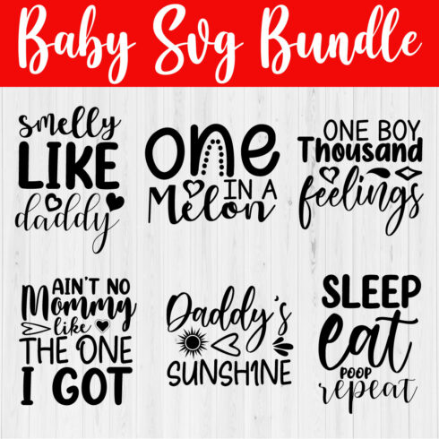 Funny Baby Svg Bundle Vol5 cover image.