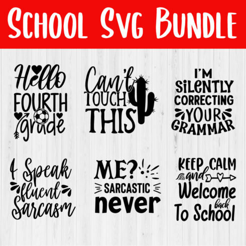 School Svg Design Bundle Vol2 cover image.