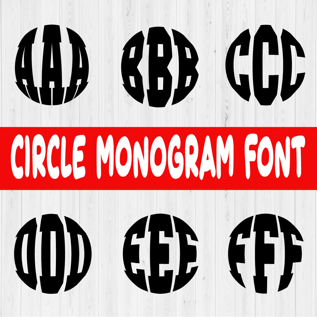 Circle Monogram Font Vol1 preview image.