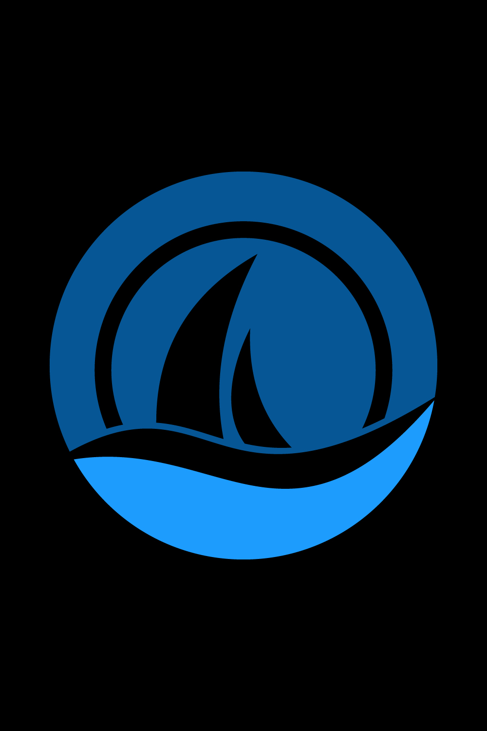 Creative Boat logo design, Vector design template pinterest preview image.