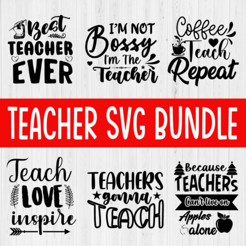 Teacher Svg Design Bundle Vol2 cover image.
