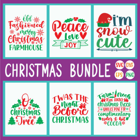 Christmas Design Quotes Bundle Vol67 cover image.