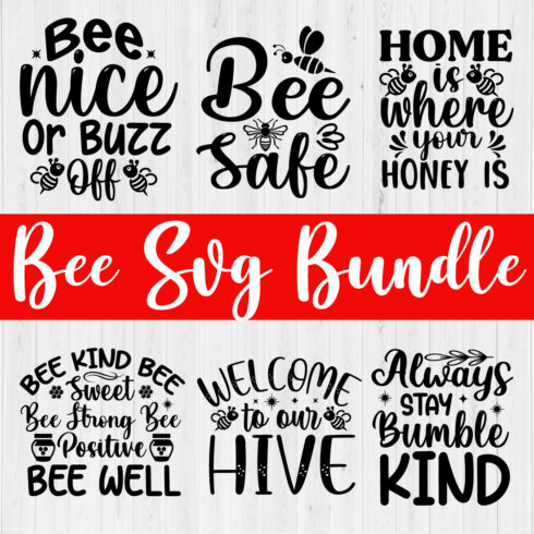 Bee T-shirt Design Bundle Vol4 cover image.