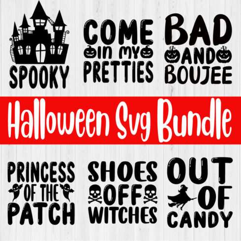 Halloween Svg T-shirt Design Bundle Vol12 cover image.