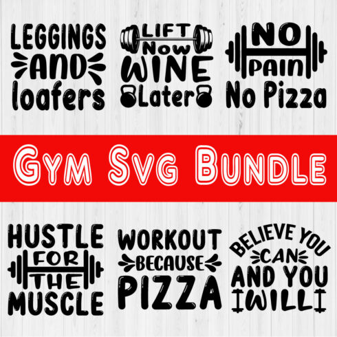 Gym Svg Design Bundle Vol7 cover image.
