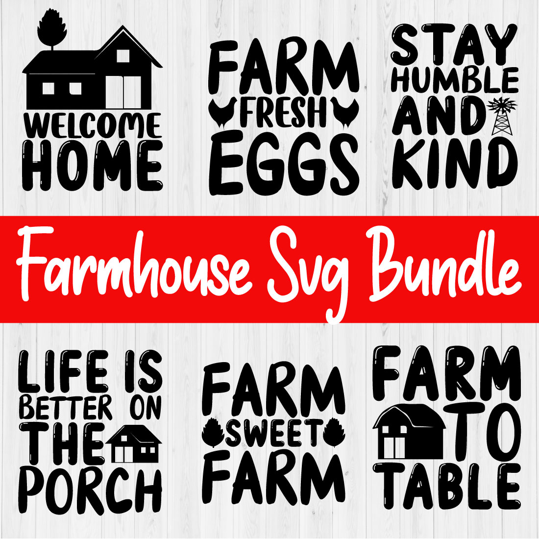 Farmhouse Svg Design Bundle Vol2 cover image.