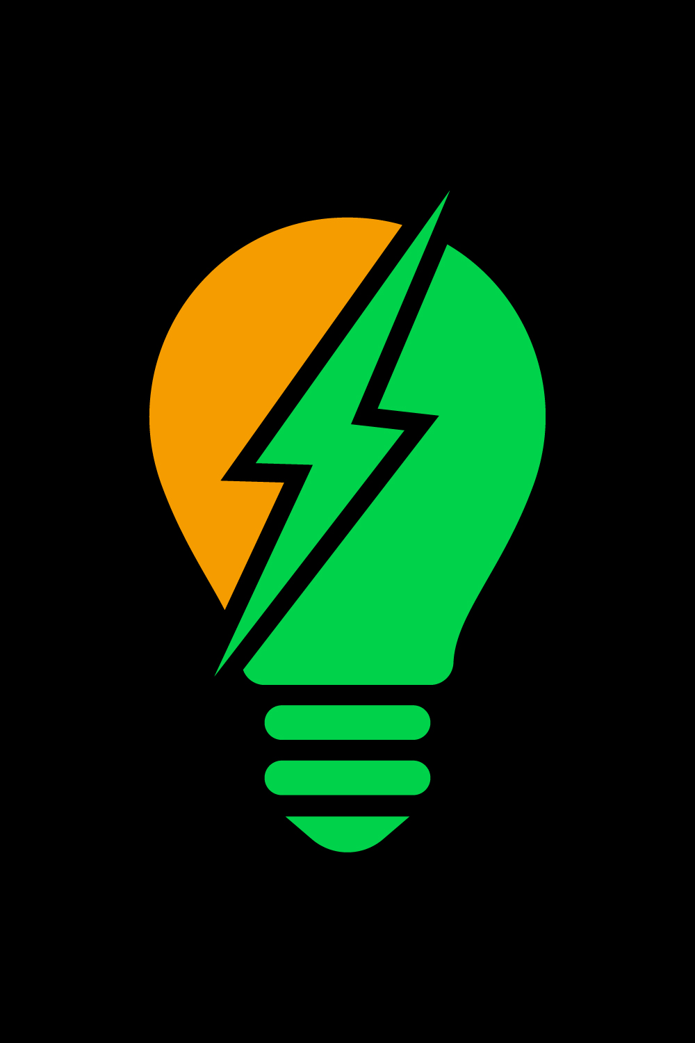 Light Bulb logo design, Vector design concept pinterest preview image.