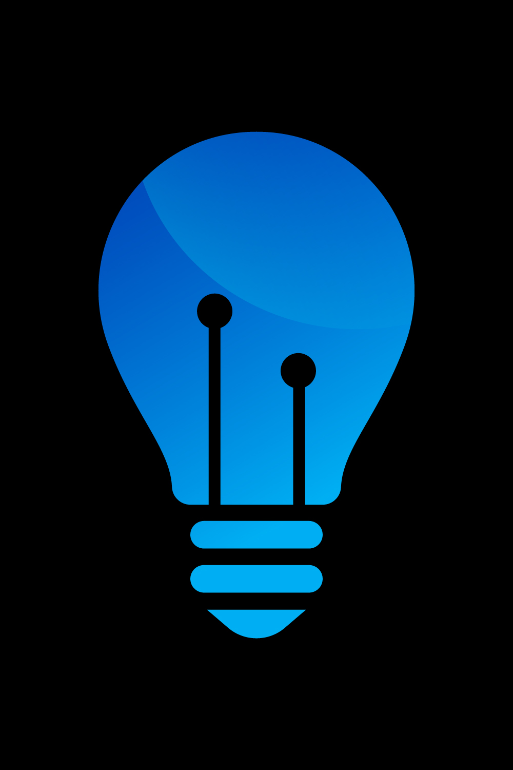 Light Bulb logo design, Vector design concept pinterest preview image.