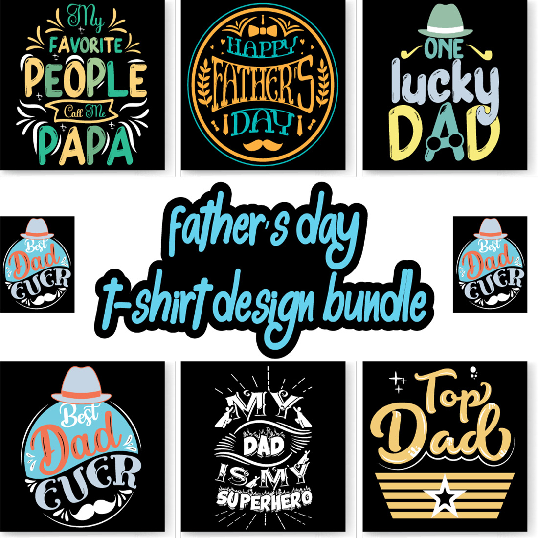 Father's day t - shirt design bundle.