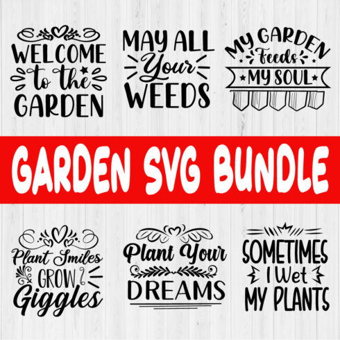 Garden Svg T-shirt Design Bundle Vol4 cover image.
