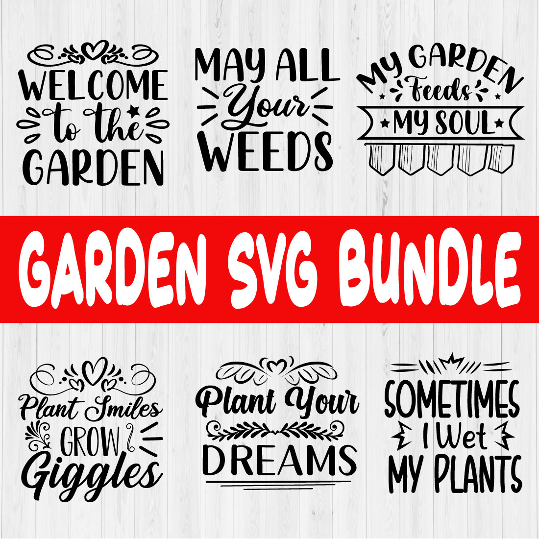 Garden Svg T-shirt Design Bundle Vol4 cover image.