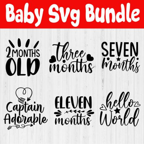 Baby Milestone Svg Design Vol8 cover image.