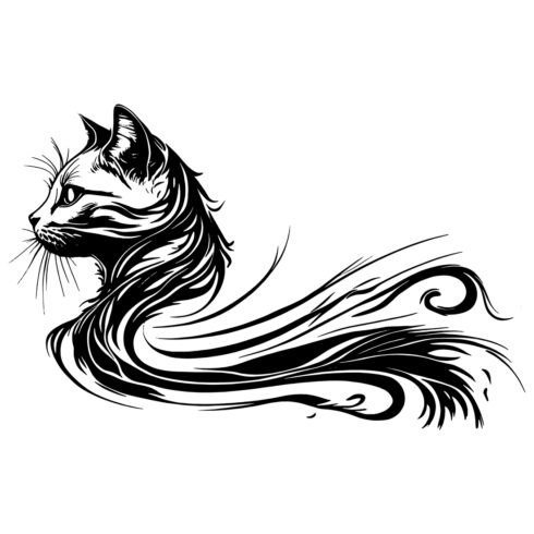 Beautiful Cat logo Illustration cover image.