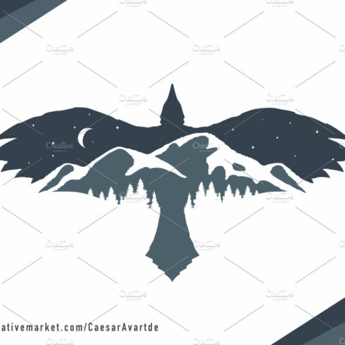 Raven Mountain Logo Template cover image.
