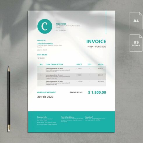 Business Invoice Template Vol. 5 cover image.