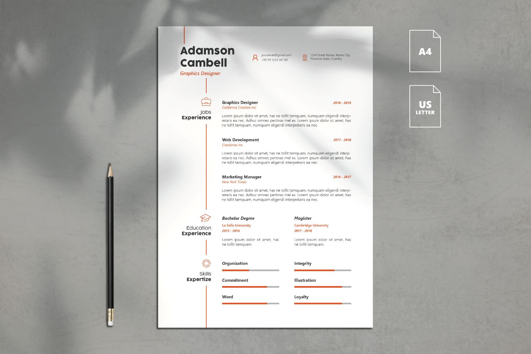 Minimalist Resume Template Vol. 9 cover image.