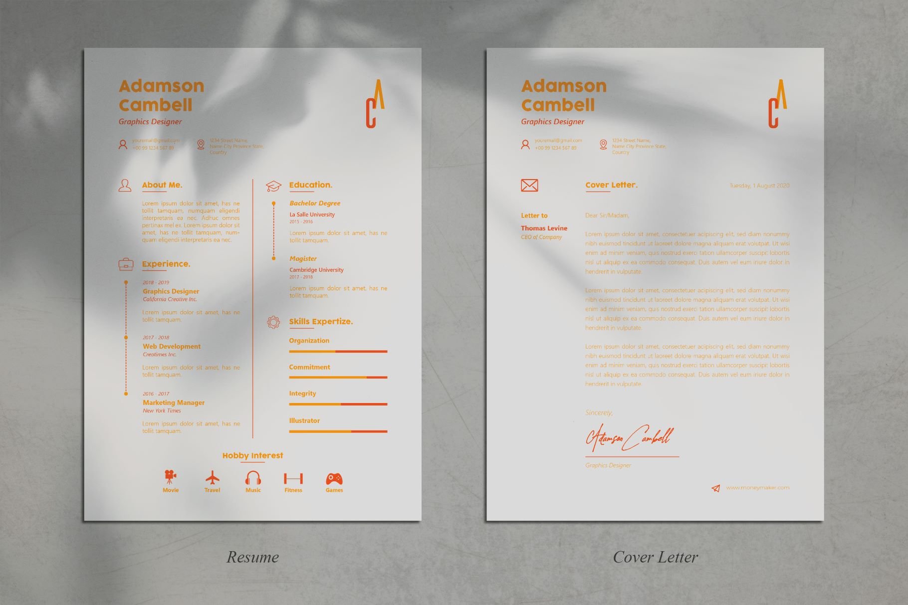 Minimalist Resume Template Vol. 6 preview image.