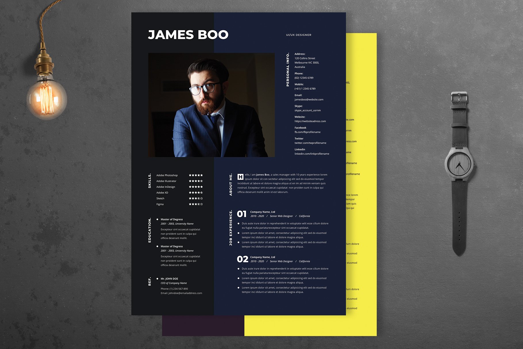 Resume CV Template 31 preview image.