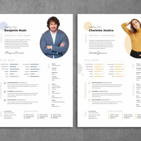 Resume CV Template 13 cover image.